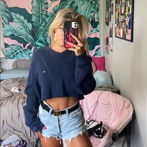 TOMMY CROPPED SWEATER